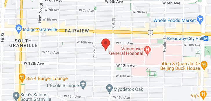 map of 101 1035 W 11TH AVENUE